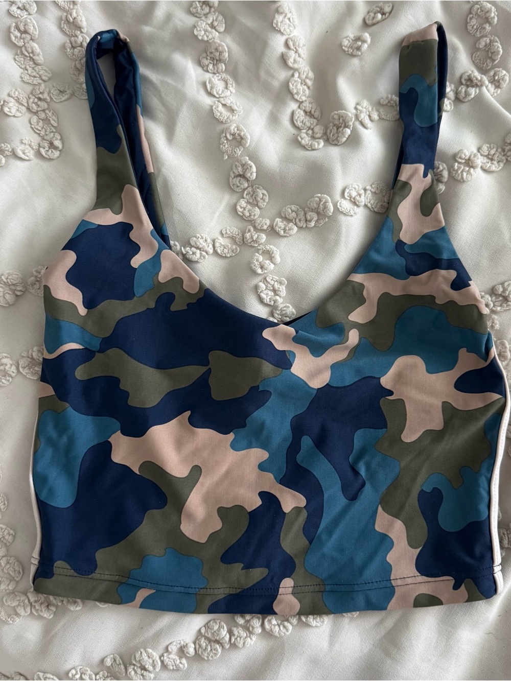 The Upside Camo crop sports bra